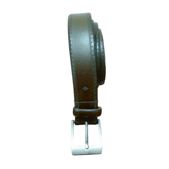 Joseph Abboud Feather Edged Laser Detail Leather Belt Size 40/100 - Picture 2 of 10